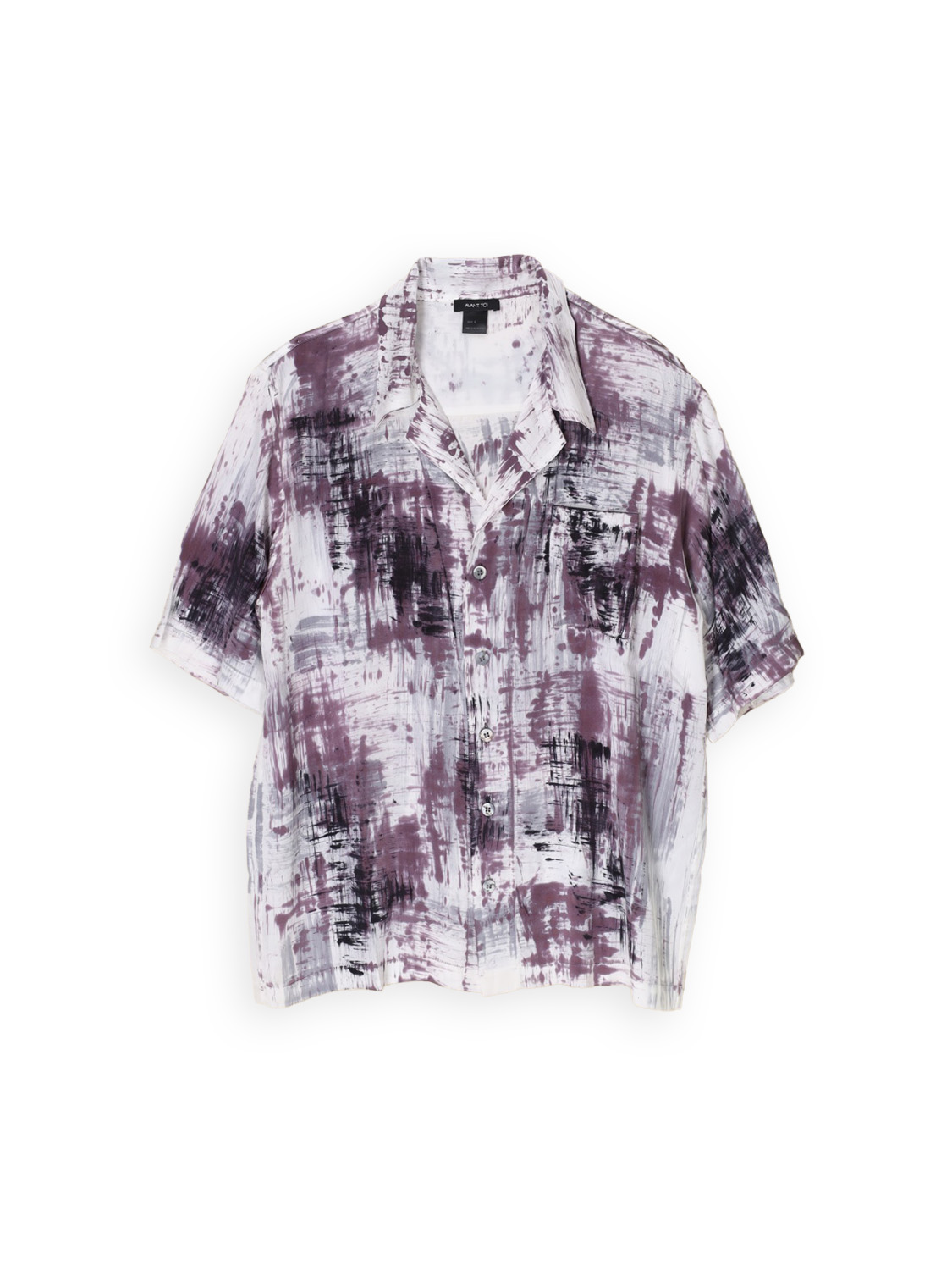 Avant Toi Short-sleeved silk shirt with brushed effects  multi L