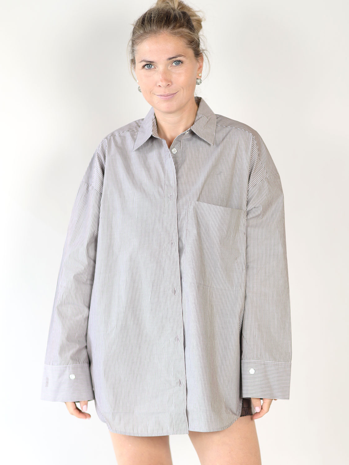 By Malene Birger Derris - Shirt blouse made from organic cotton brown 34