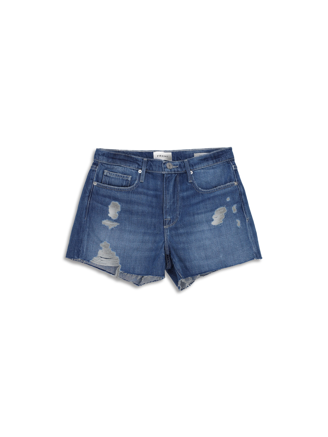 Frame Le Brigitte Short - Shorts with open hemline blue 26