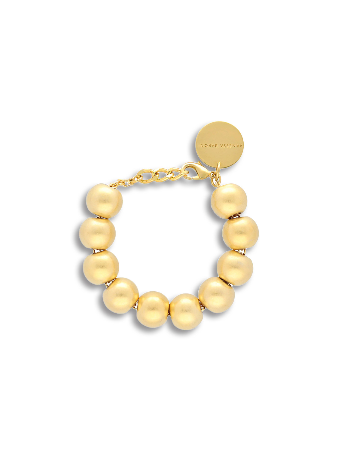 Vanessa Baroni Beads Bracelet – Armband in Kugelndesign gold One Size