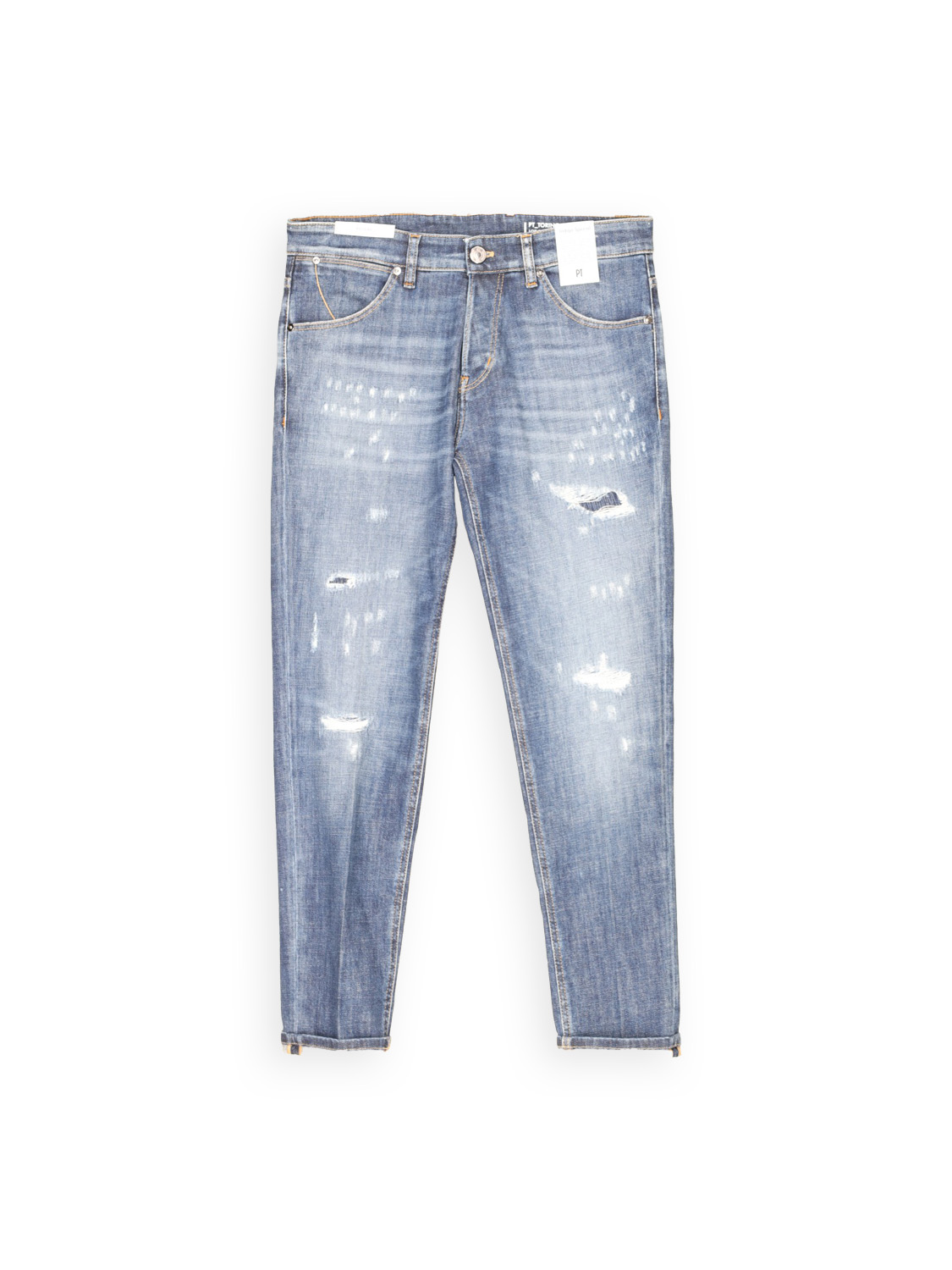 Jeans destroy en coton et stretch 