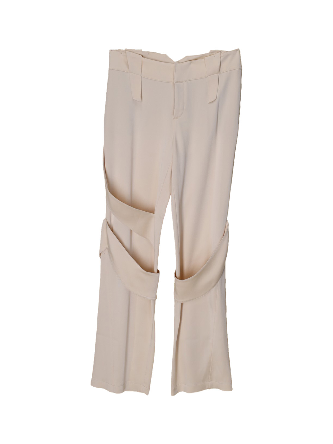 Blumarine Satin pants with layer details  beige 34