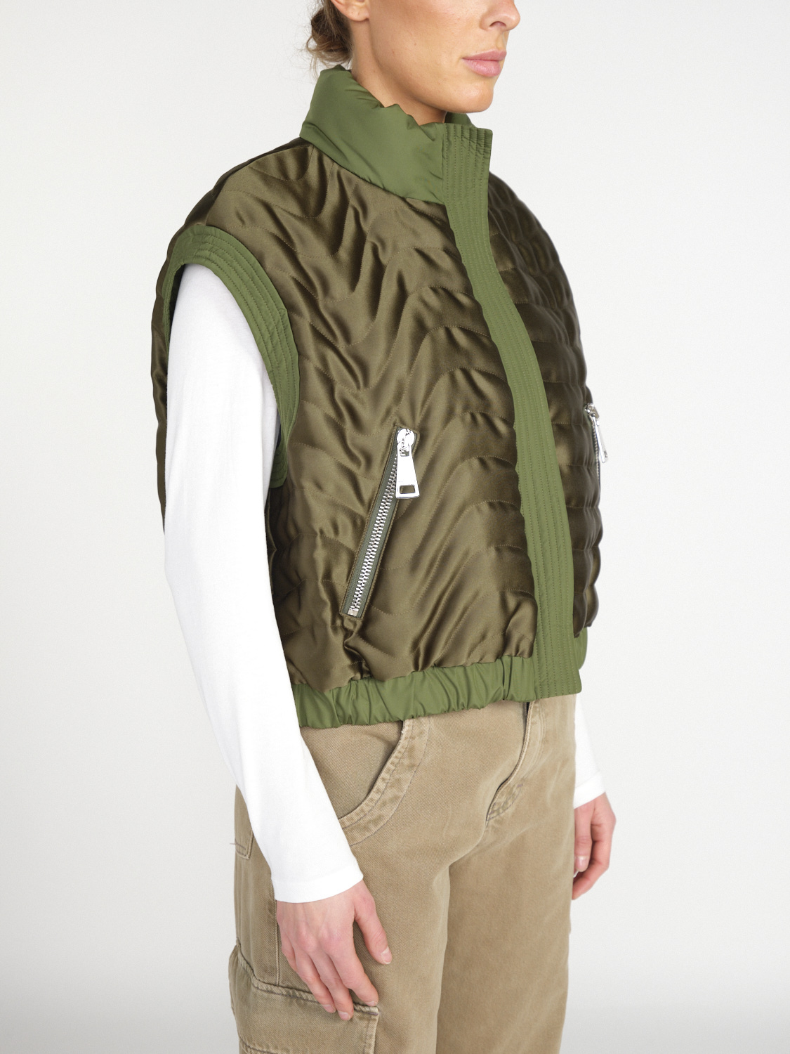 khrisjoy Joy Satin - Short satin vest  green XS/S