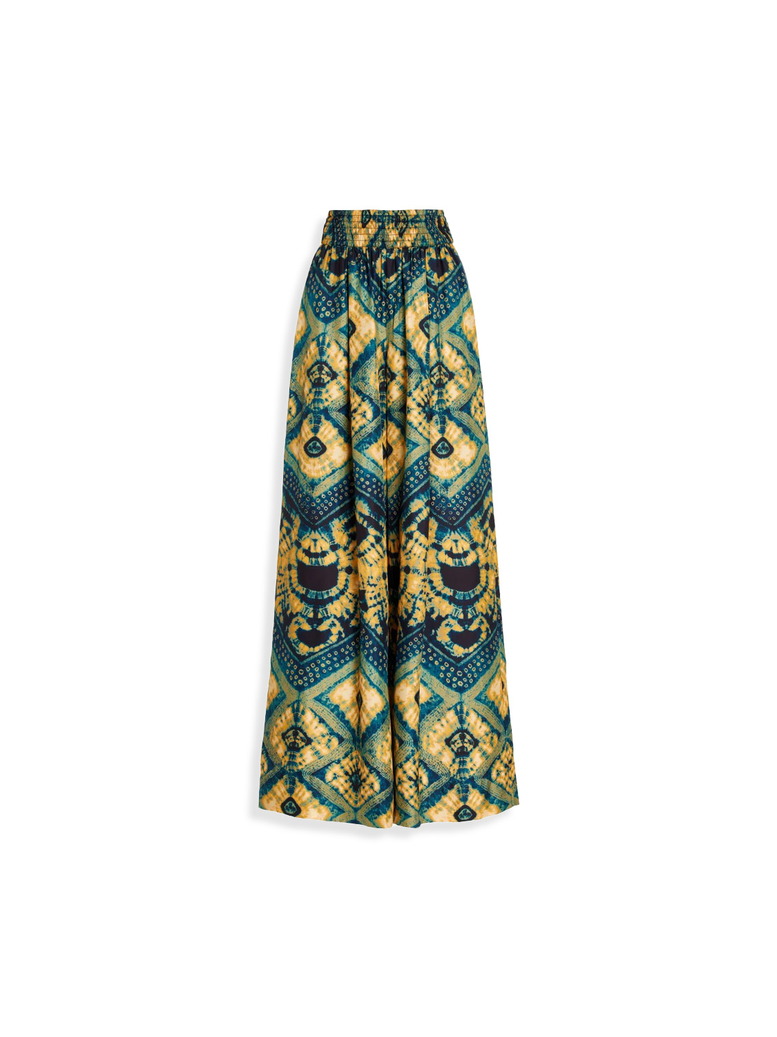 Clemence - Wide leg silk straight trousers