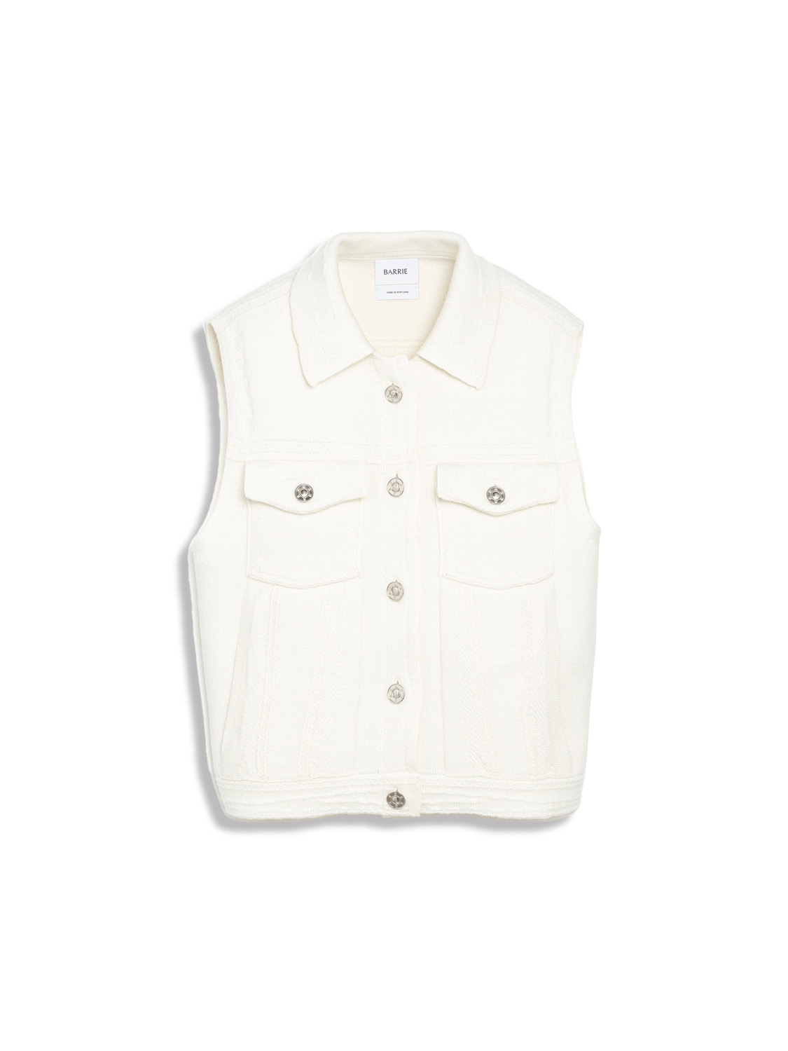 Barrie Denim Cashmere and Cotton Vest - Gilet en cachemire weiß M