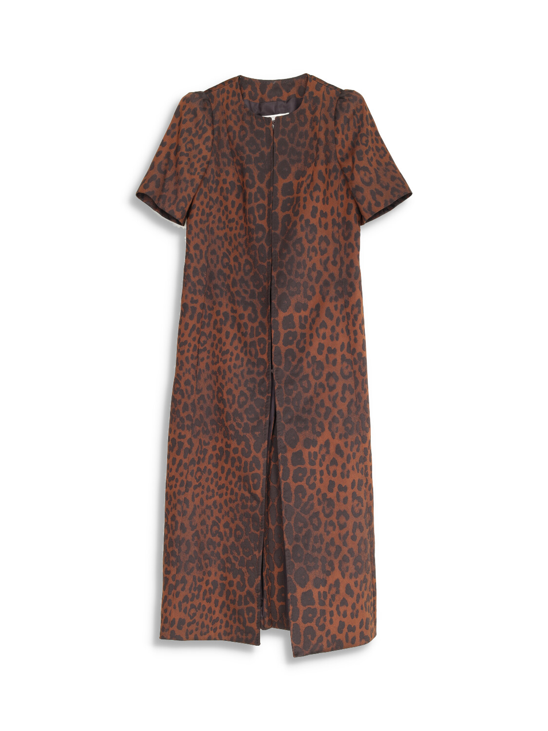 Coat with leopard pattern