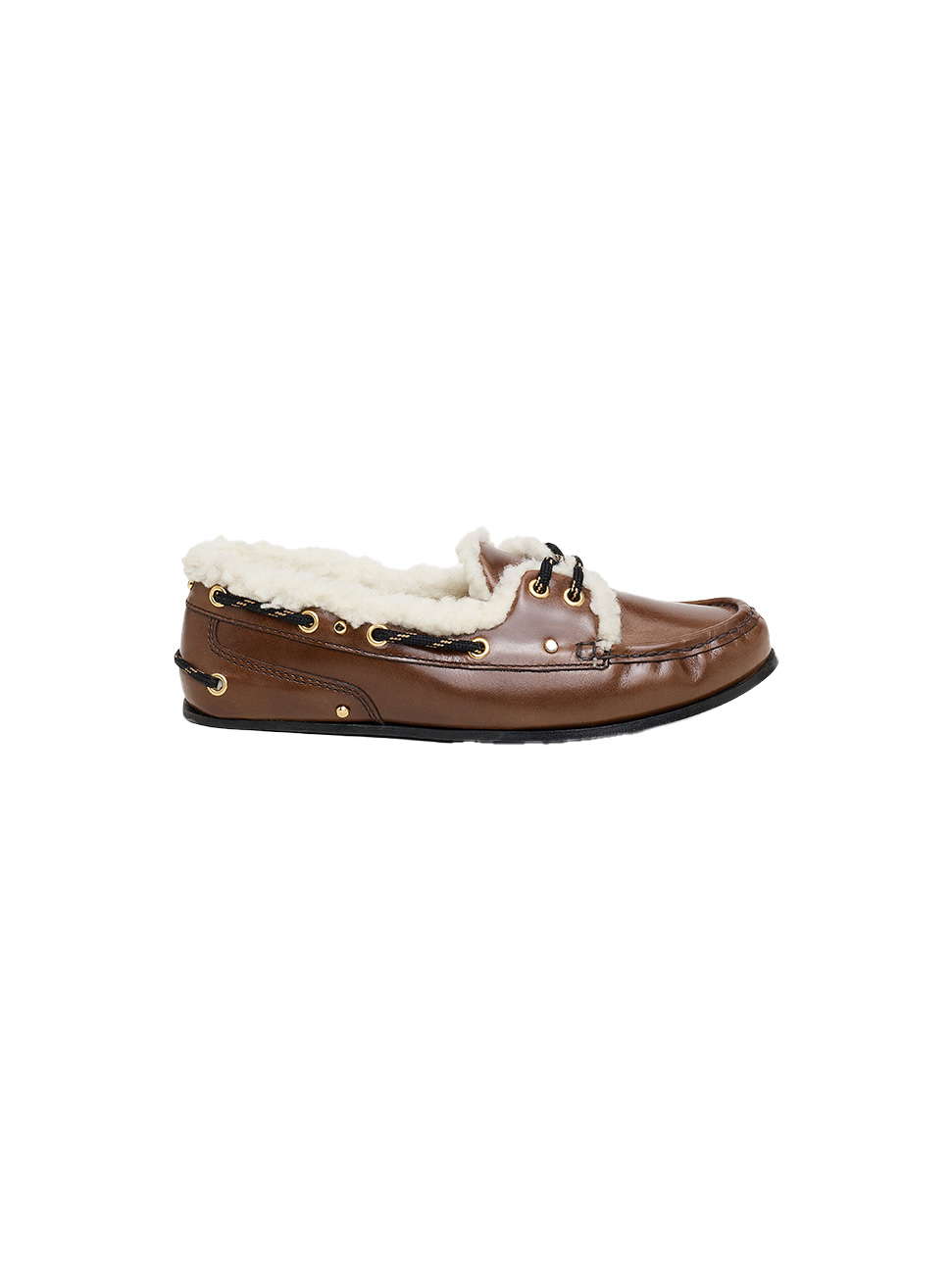 Dorothee Schumacher On Deck Boat Shoe – Schuhe mit Lammfell braun 37