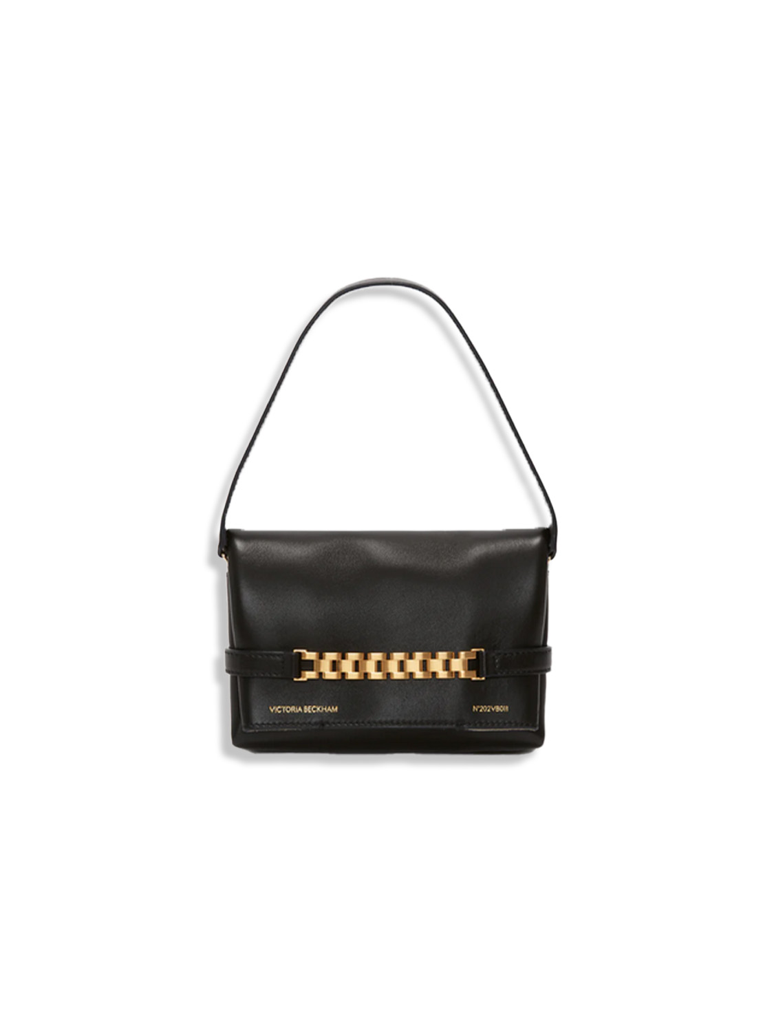 Victoria Beckham Mini Chain Pouch In Black Leather - Leather bag with golden detail black One Size