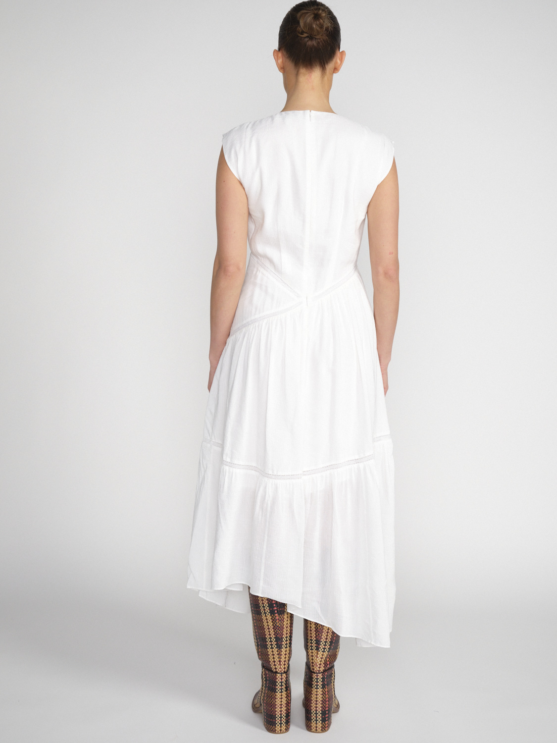 Frame Gathered – Leichtes Leinen-Kleid   weiß M