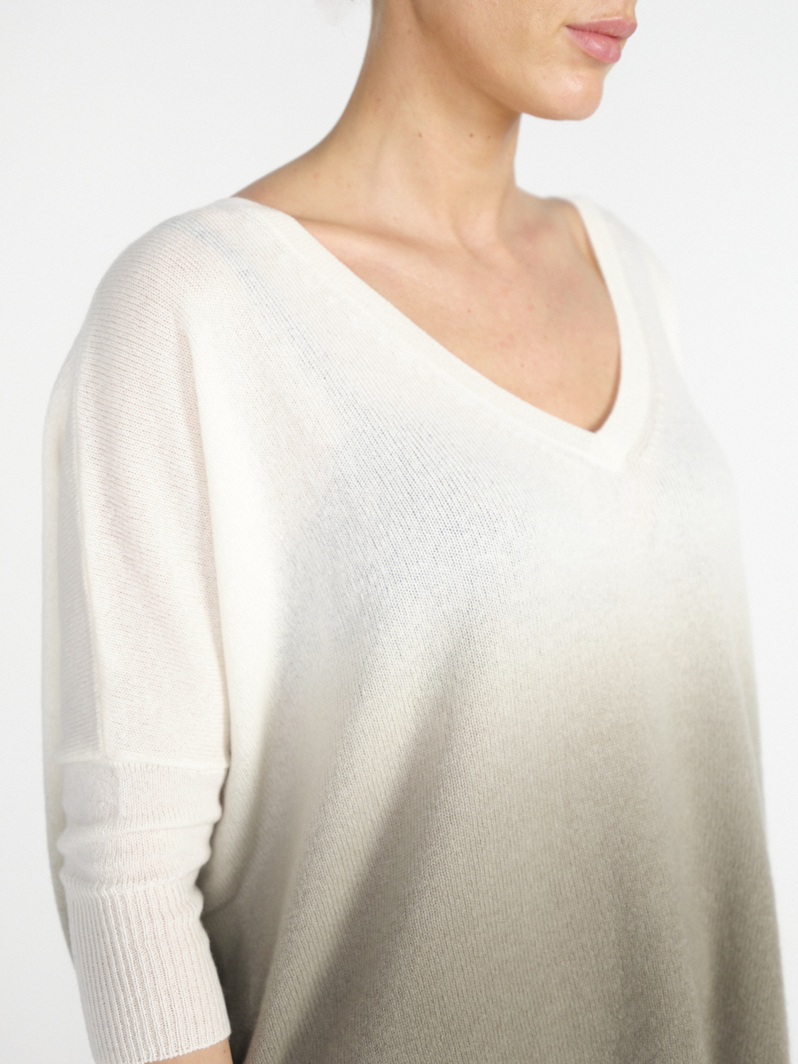 Kujten Minie – Oversized Cashmere Pullover mit Farbverlauf   caqui Talla única