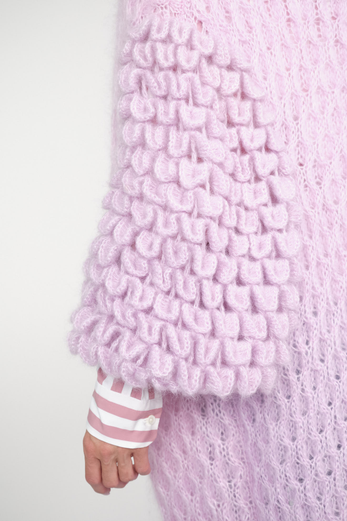 letanne coat pink plain cotton