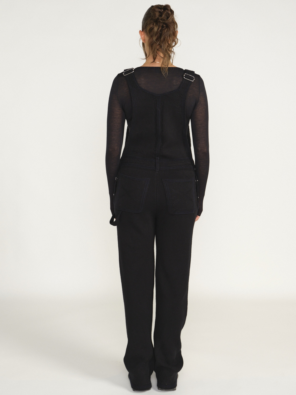 Barrie  Jumpsuit with embroidery -  Embroidered jumpsuit with decorative buttons   black S