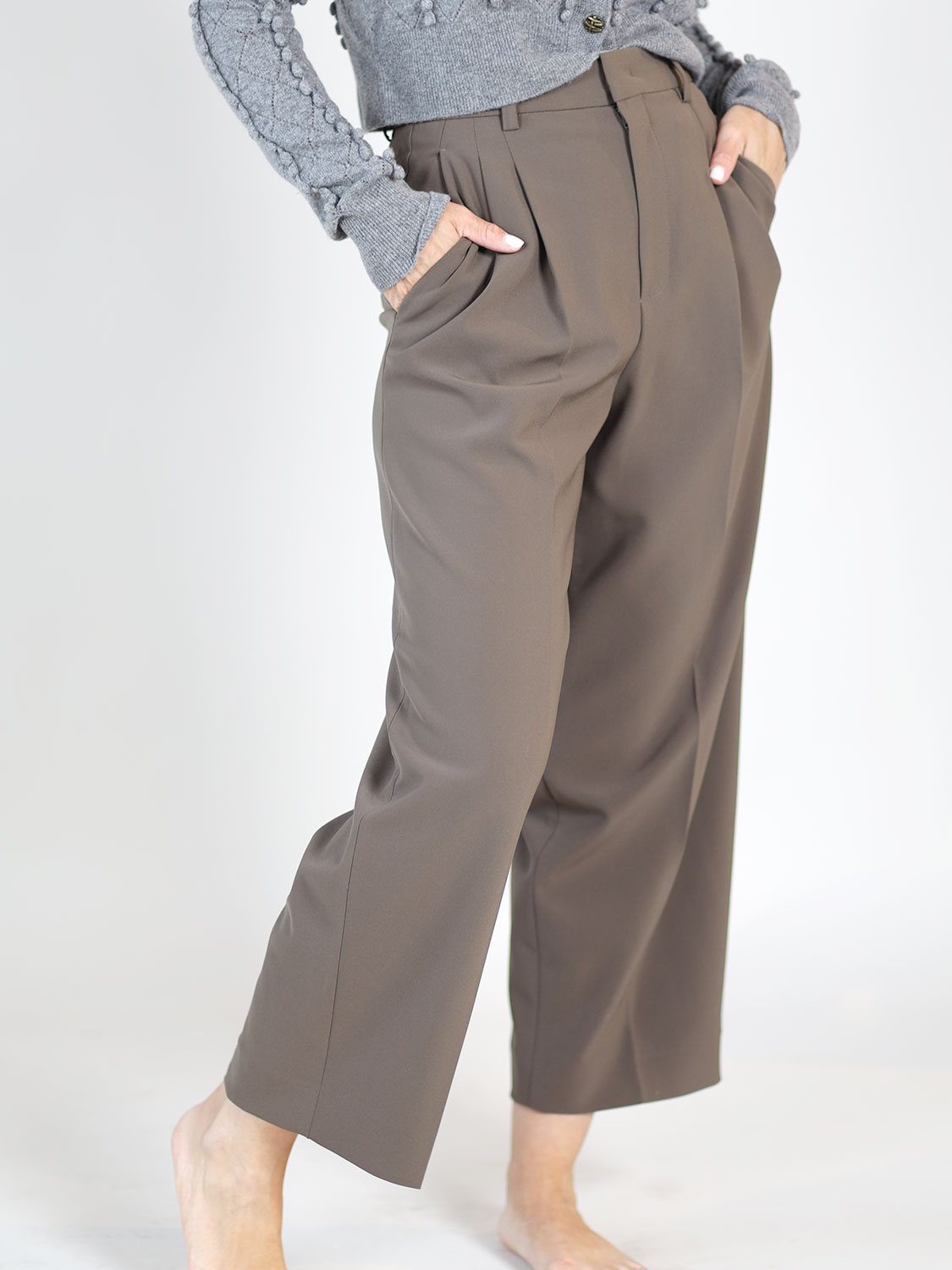 Rossi Wide-leg pants taupe S