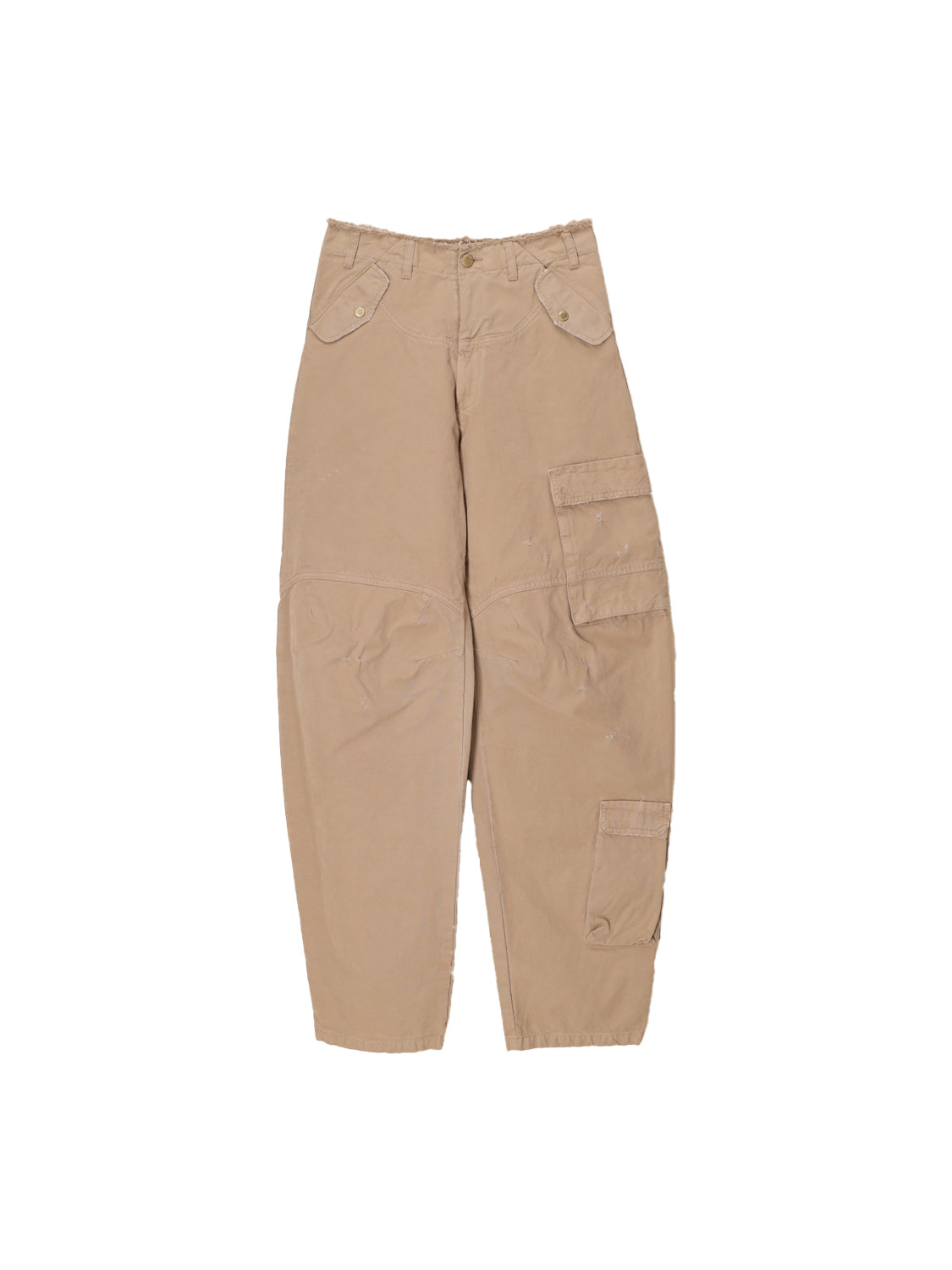 Darkpark Rosalind Denim - Pantaloni cargo oversize in cotone   beige XS/S