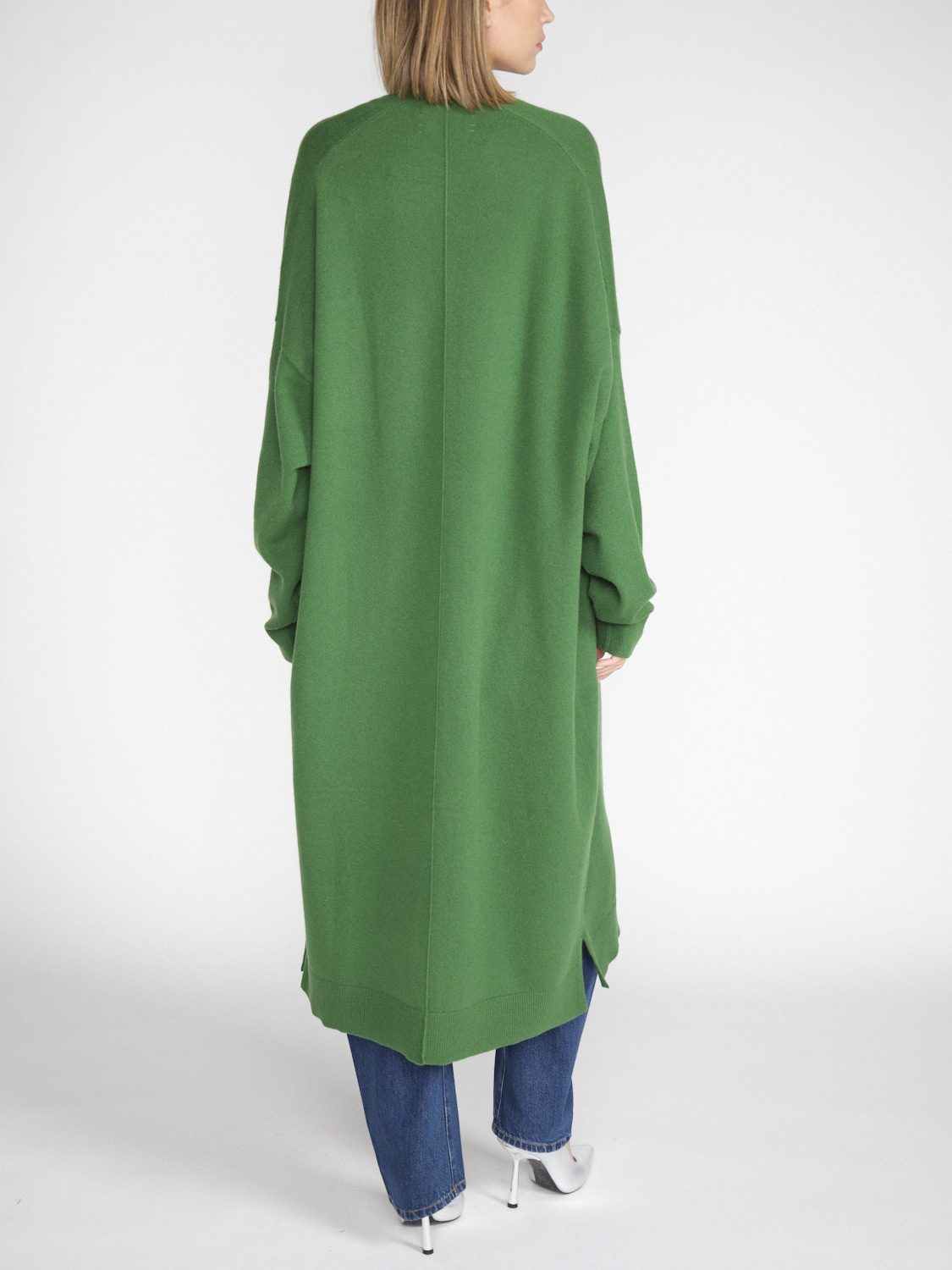 Extreme Cashmere N°61 Koto - Cardigan long en cachemire  vert Taille unique