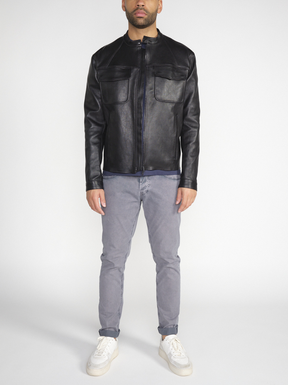 jitrois Blouson Angel – Hemdjacke aus Leder   schwarz 52
