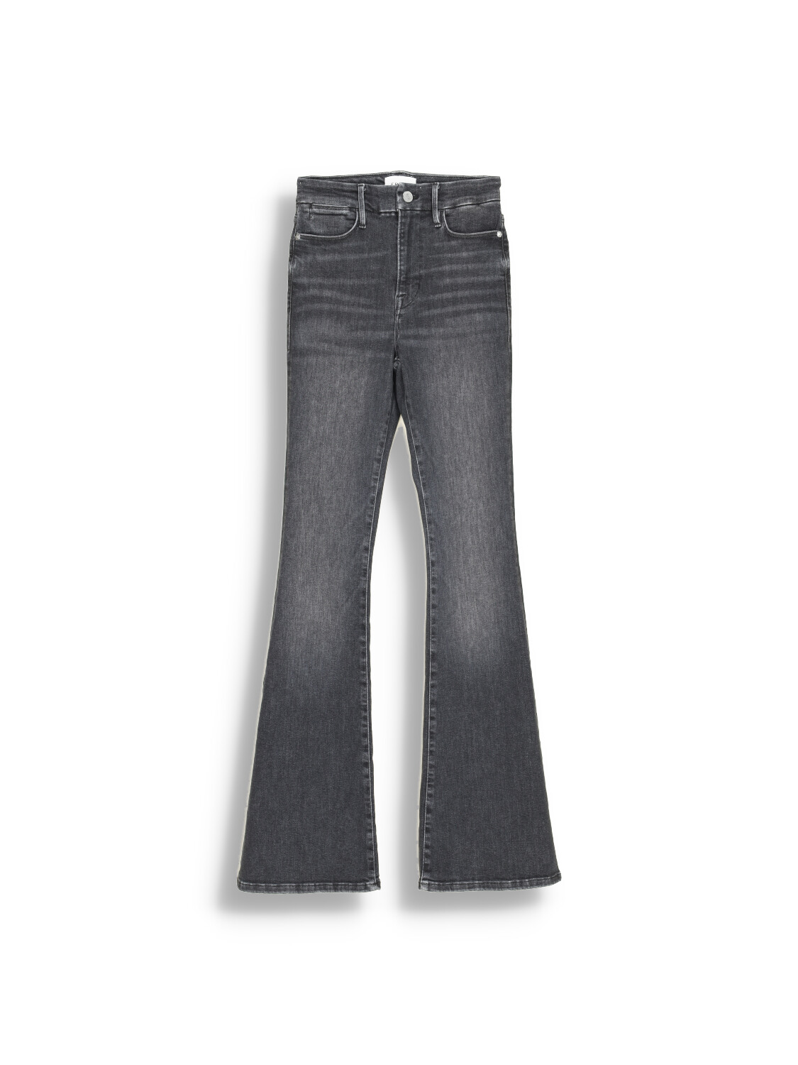 Frame Le Palazzo wide hem - Pantalon en jean avec délavage clair gris 26