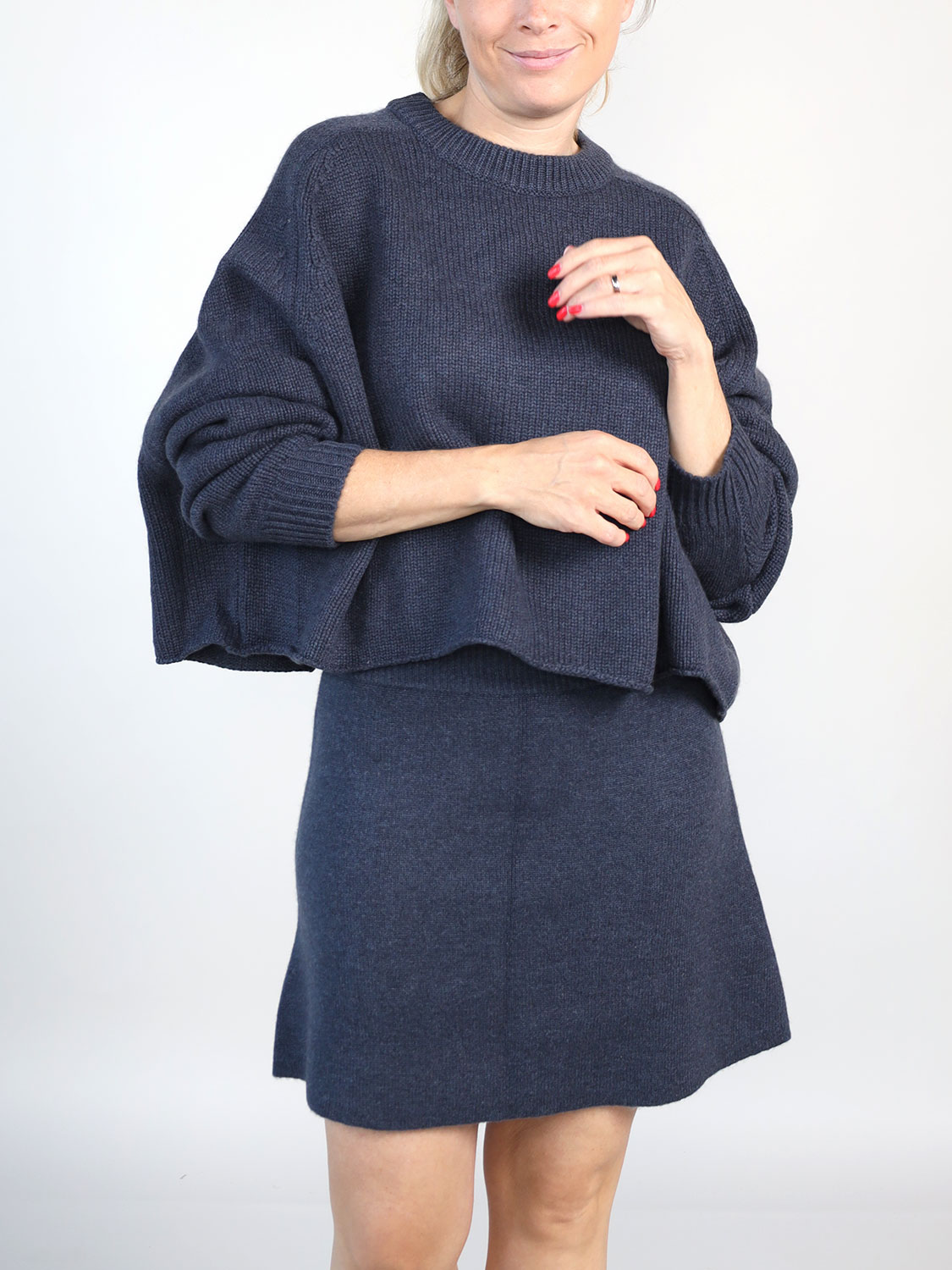 Lisa Yang Clare – Cashmere circle skirt marine XS/S