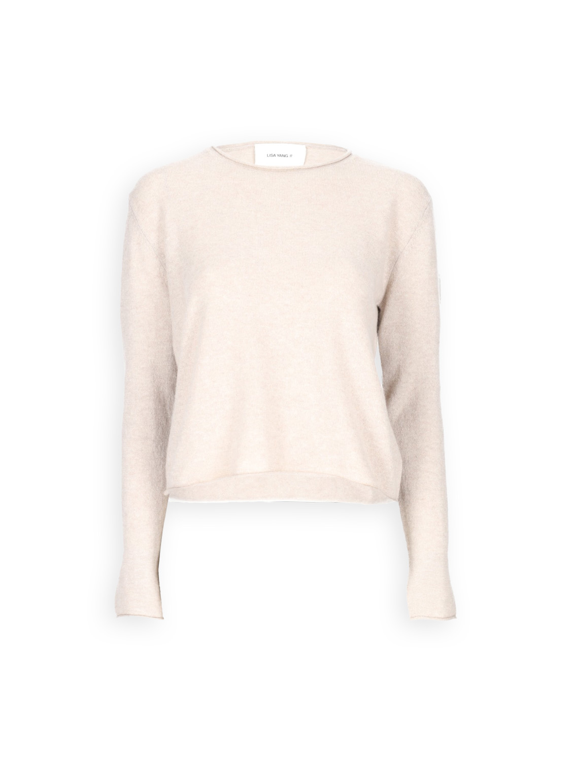 Lisa Yang Ida – Leichter Kaschmir-Pullover mit Glitzer-Effekten   beige S/M