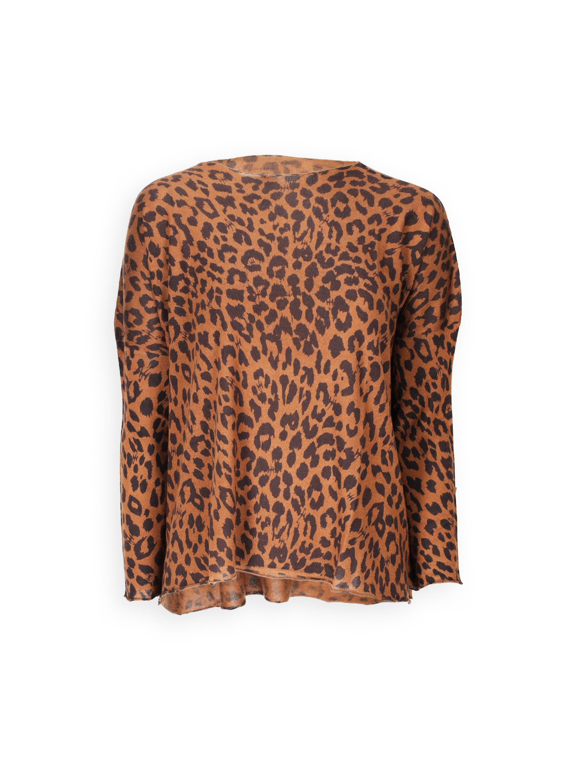 friendly hunting Dolomite SC Cheetah - silk cashmere sweater with leo-design  brown S