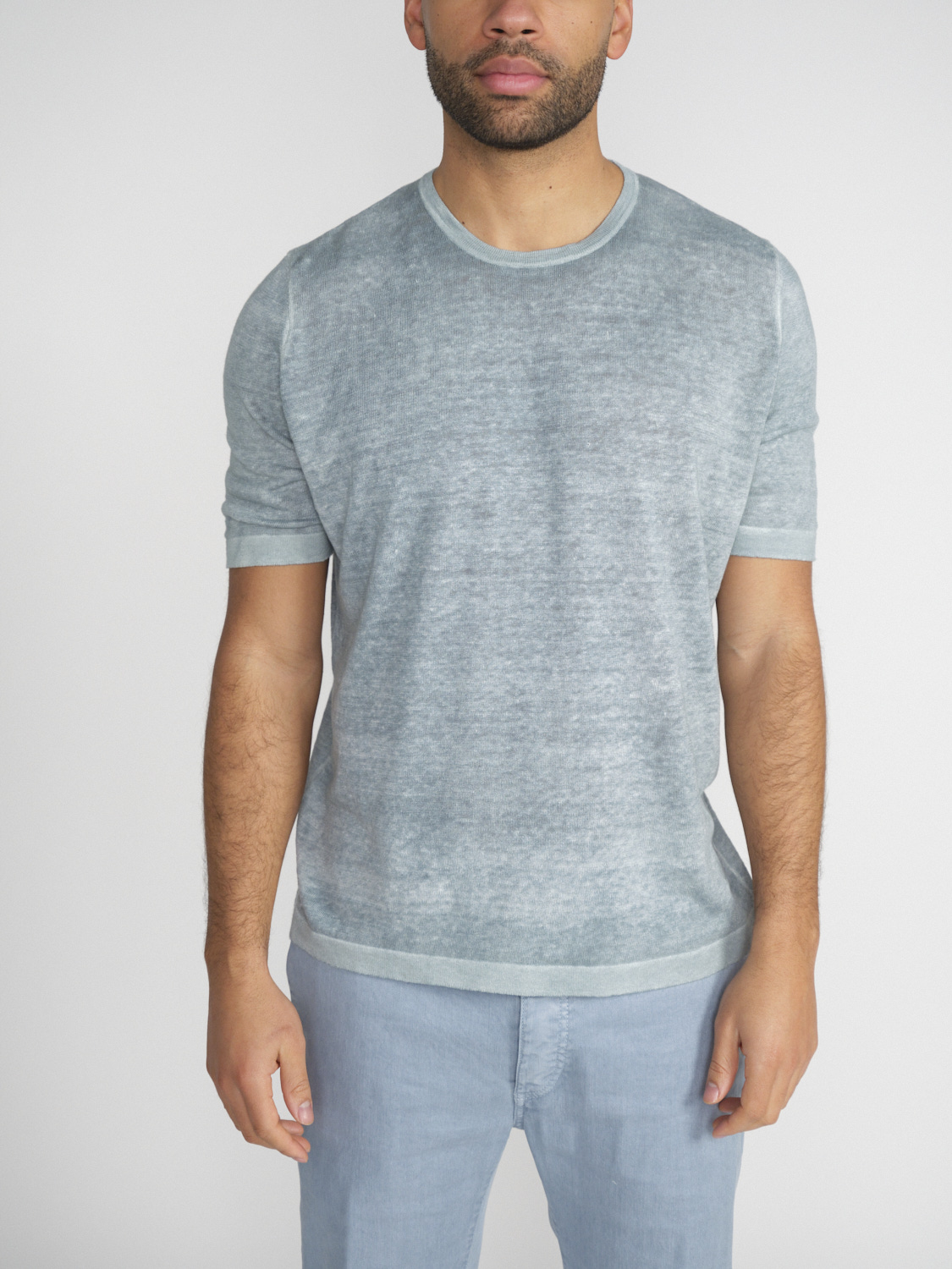 Avant Toi Short-sleeved shirt made from a linen-cotton mix  mint M