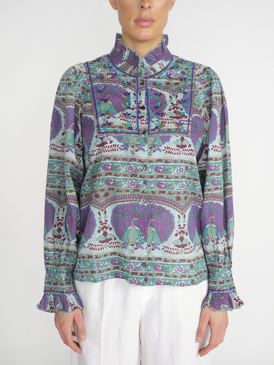 Tala cotton blouse with a floral pattern 