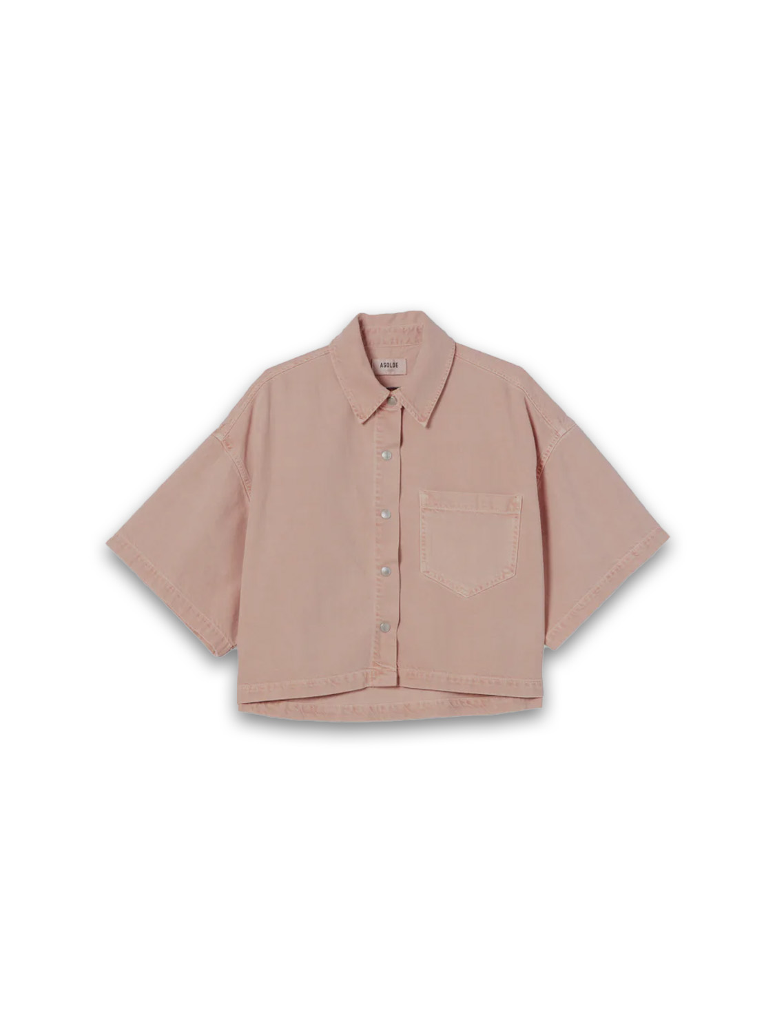 Agolde Rona - Camicia in denim dalla forma squadrata   rosa XS