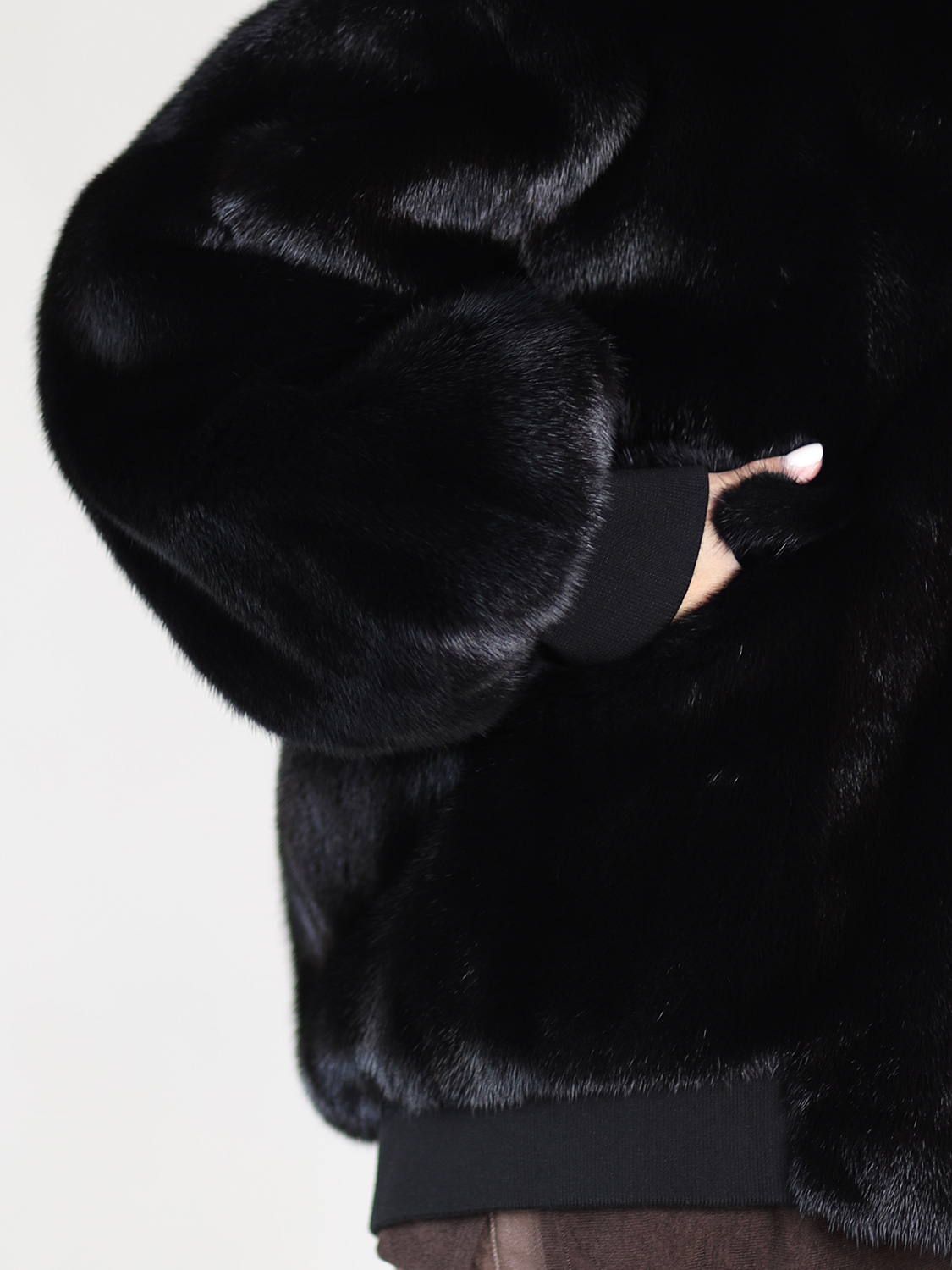Blancha Mink and Fabric – Reversible Mink Jacket 36 brown