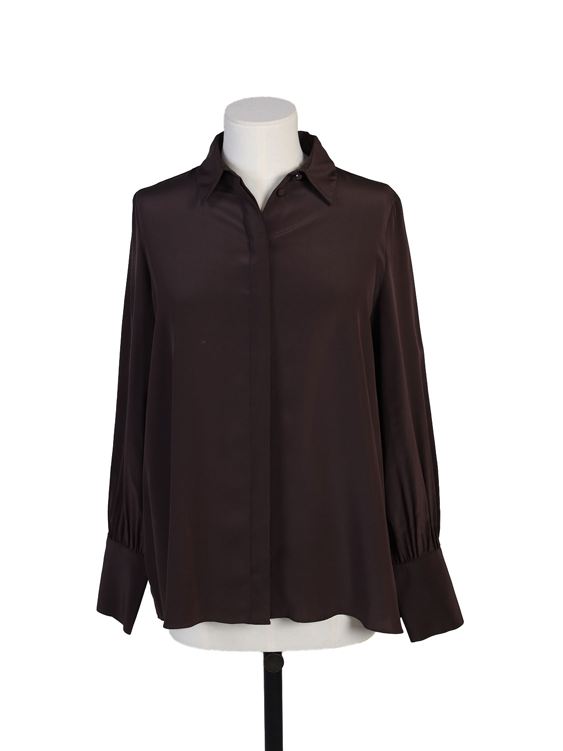 Klassische Hemdbluse aus Crêpe de Chine 