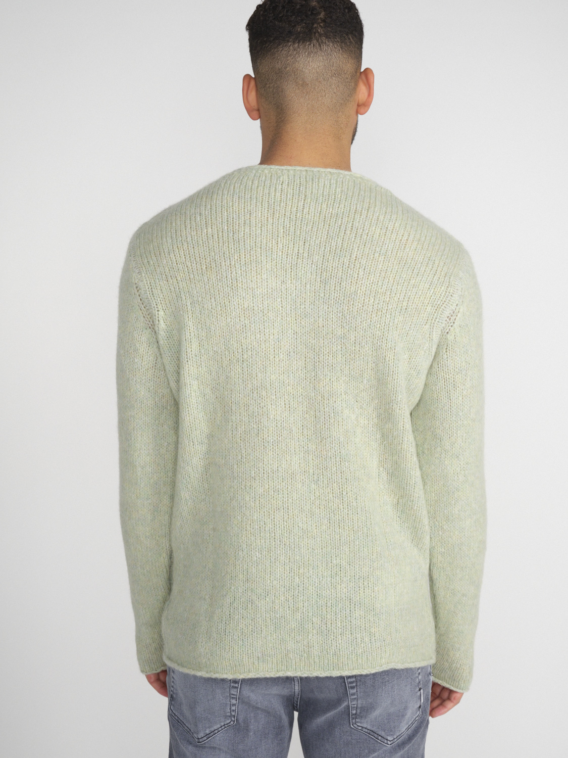 Stephan Boya Boya Race - Lightweight knitted sweater in cashmere   hellgrün M