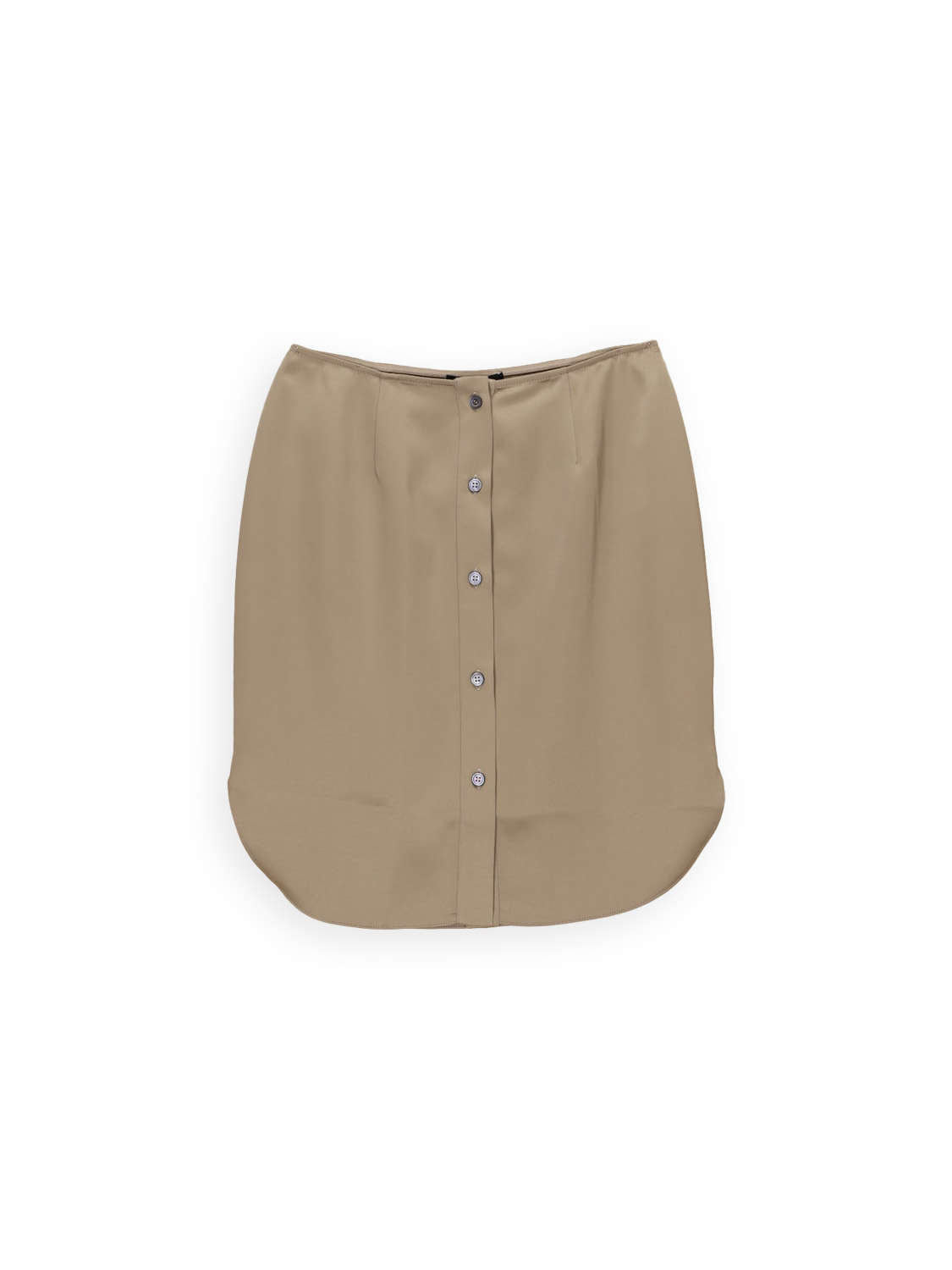 Minigonna - Satin mini skirt with button placket 