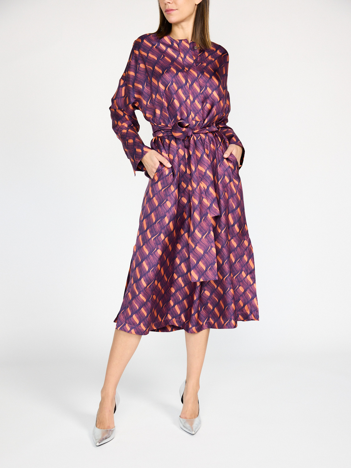 Odeeh Dress made from 100% silk 36 purple Odeeh Dress made from 100% silk 36 purple