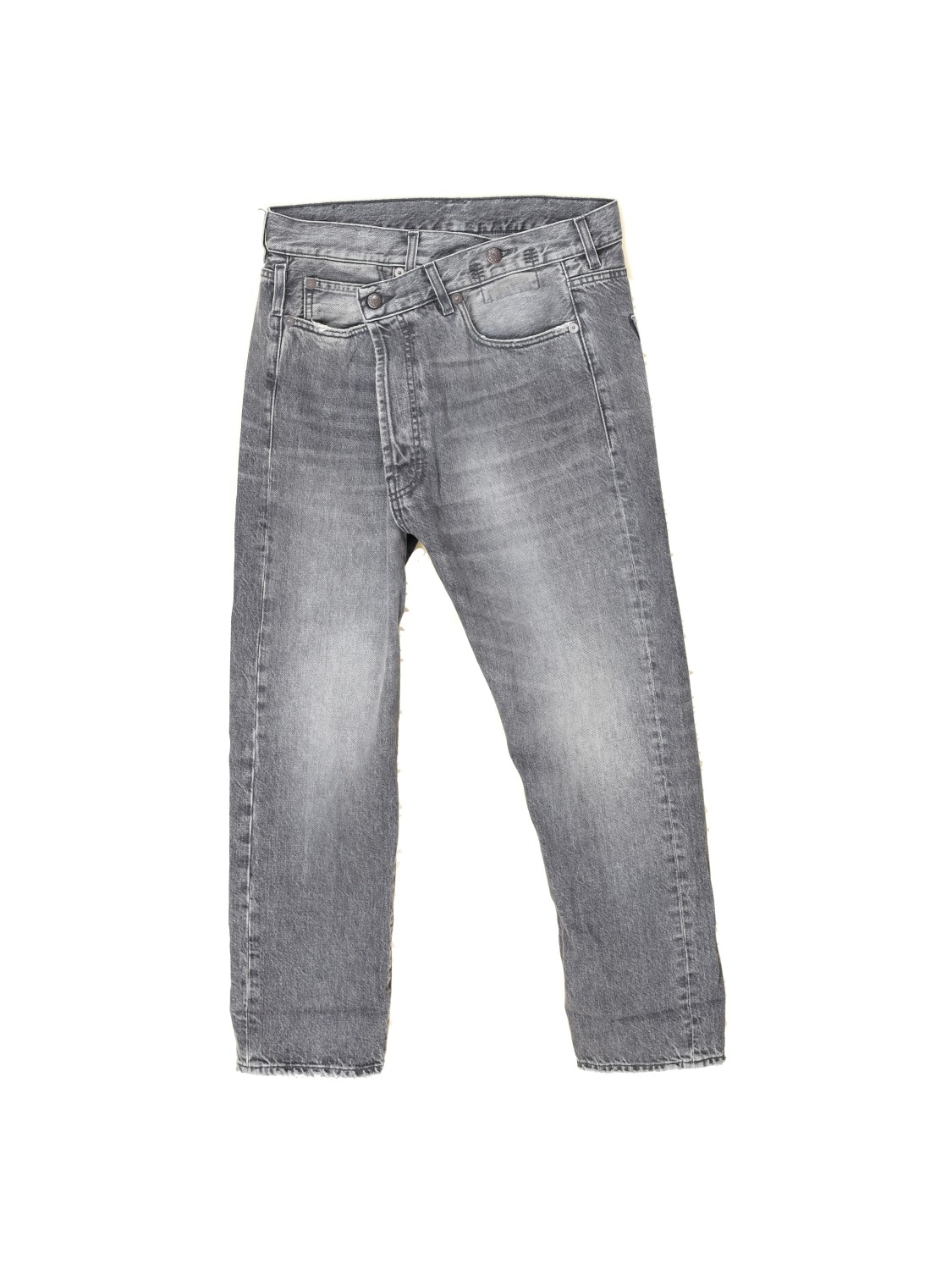 R13 Cross Over Jean - denim boyfriend in cotone   grigio 26