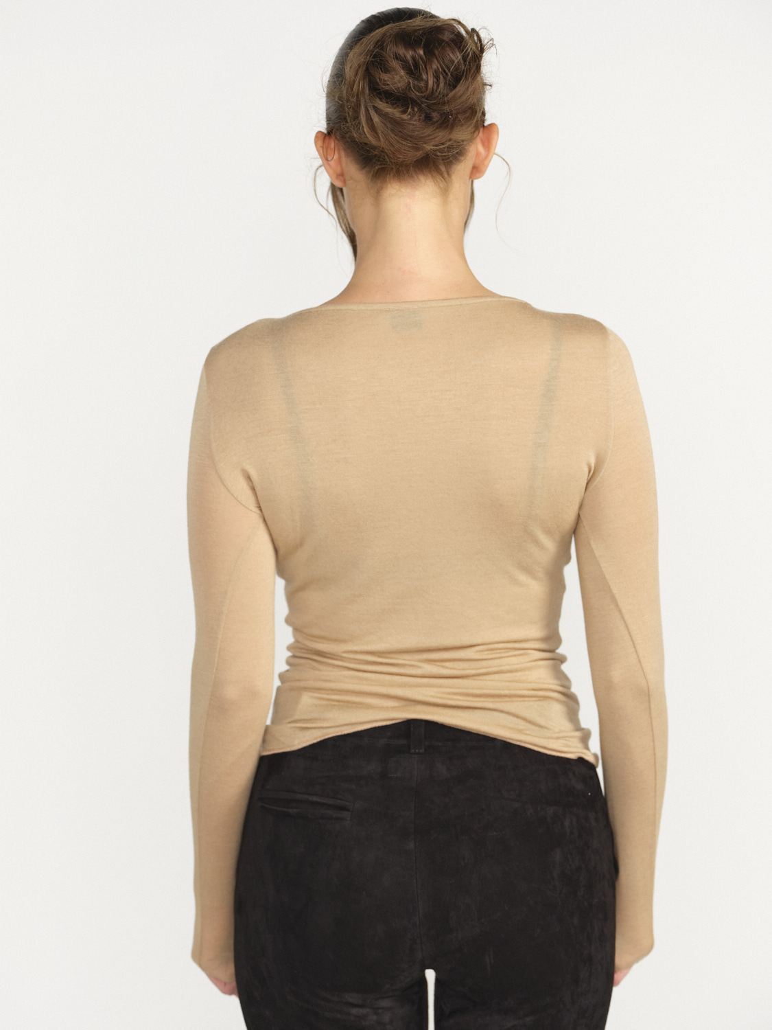 Oscalito Sweater with cashmere portion black M