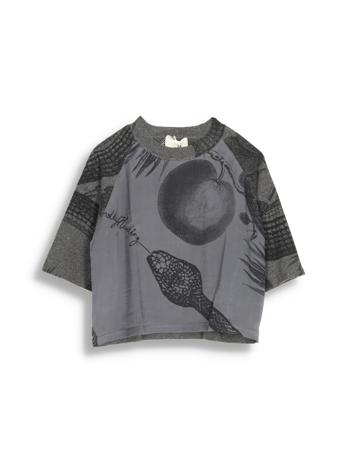 Shirt General Silk Garden Eden - Print design cashmere silk blend sweater