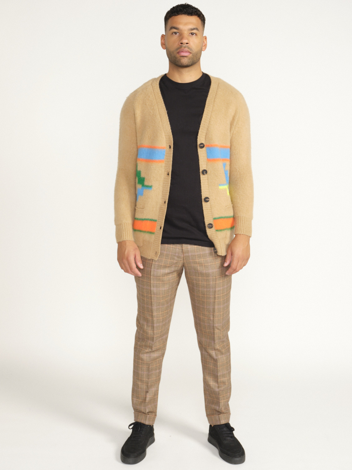 Avant Toi Cashmere cardigan - cashmere cardigan with ethnic pattern   multi M