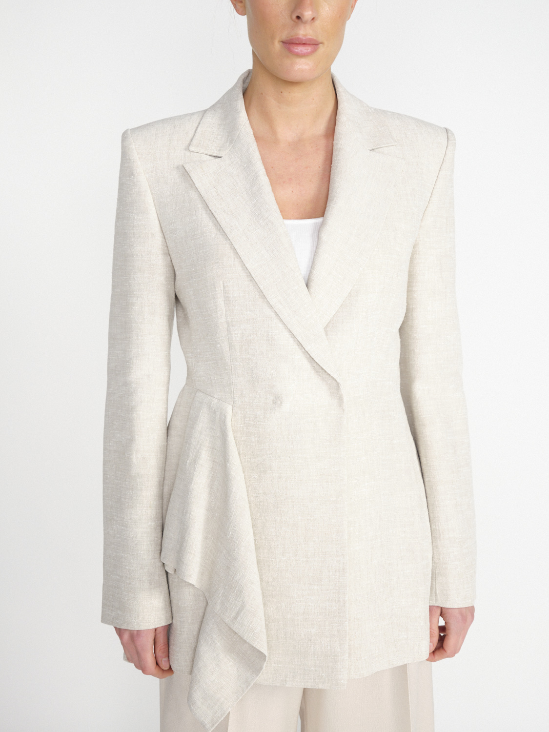 Sly010 Dilara – Blazer mit Volant-Detail 36 beige Sly010 Dilara – Blazer mit Volant-Detail 36 beige