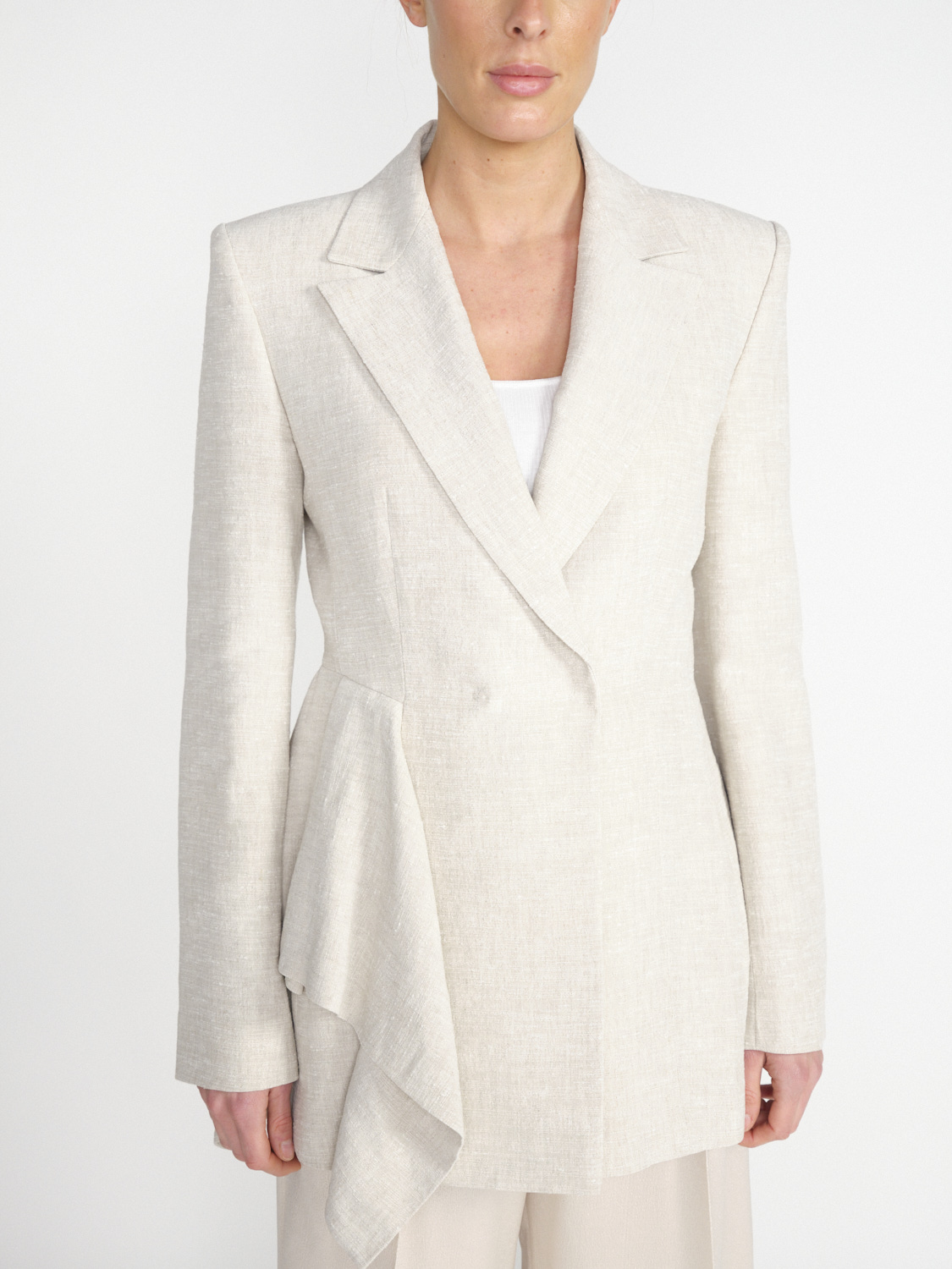 Sly010 Dilara - Blazer con volant beige 36