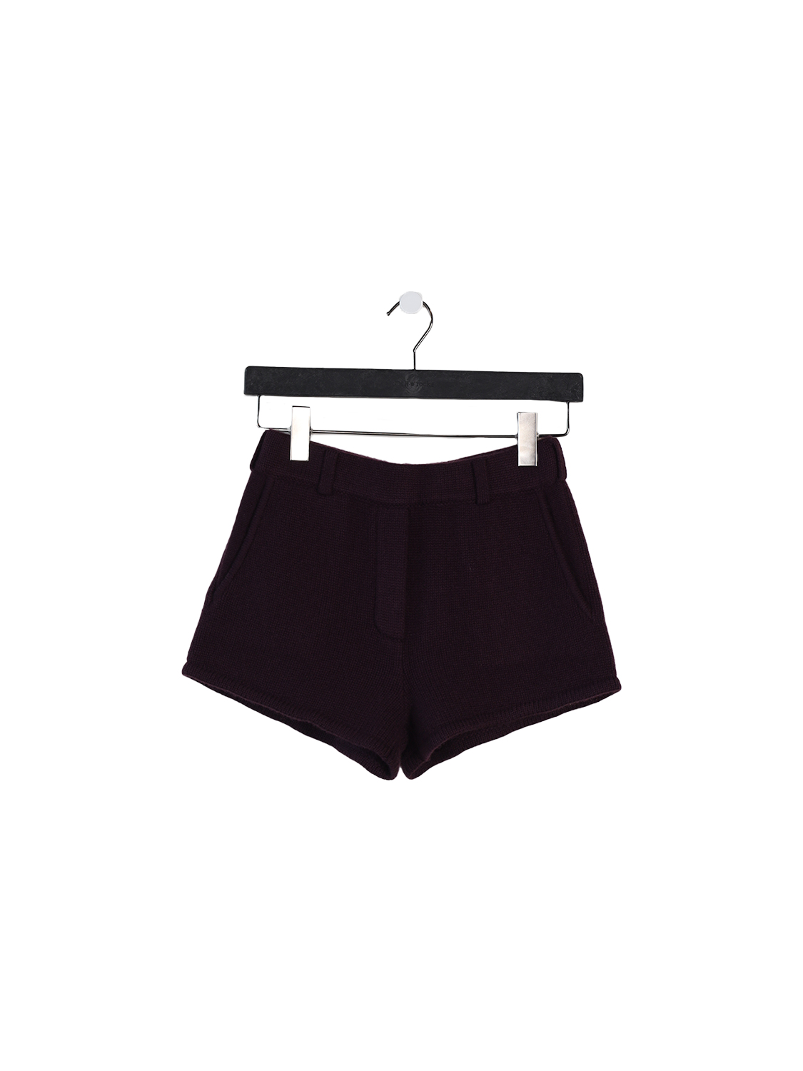 Lisa Yang Tyra - Gestrickte Shorts in Anzugshosenoptik  bordeaux XS/S
