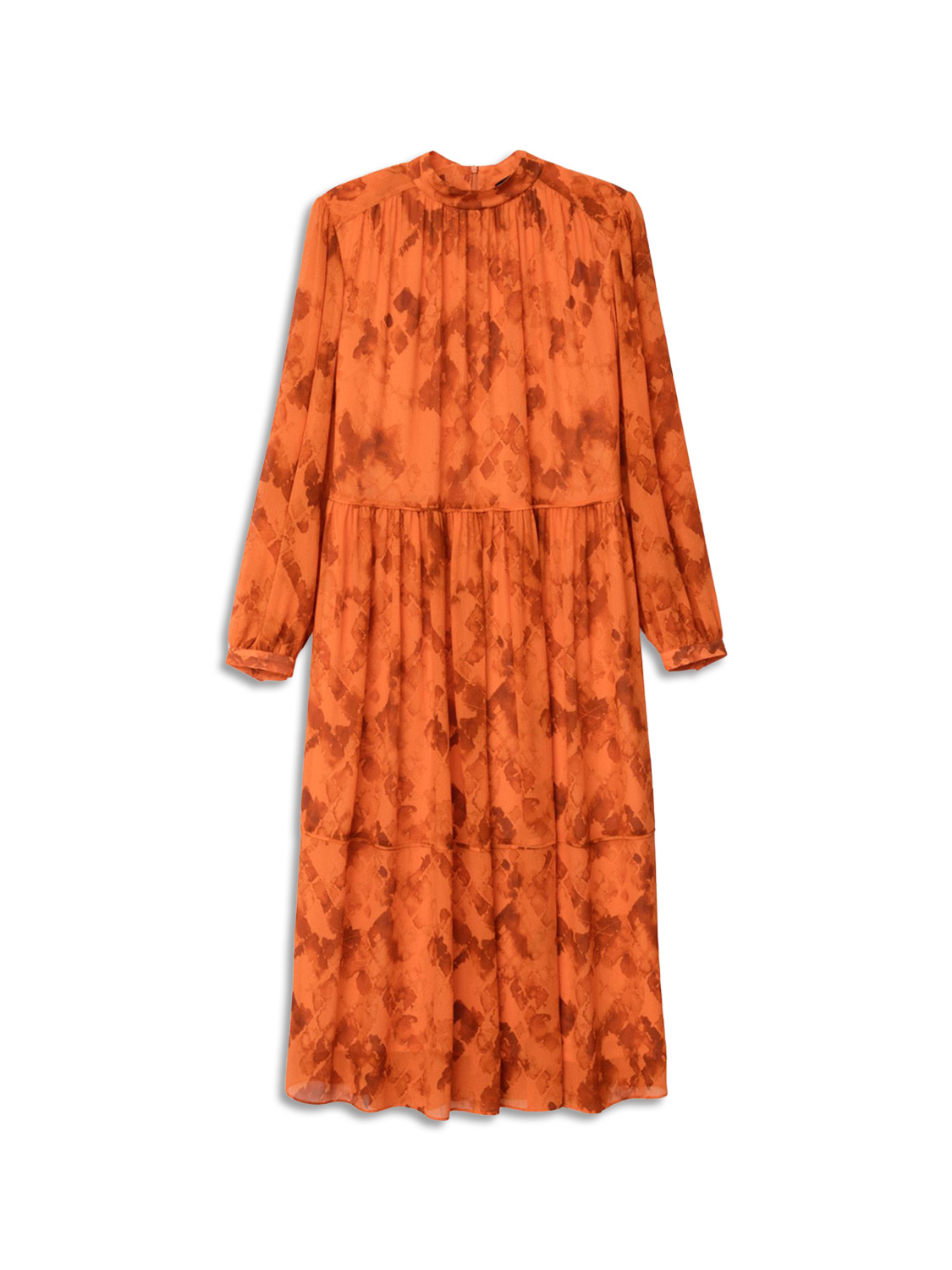 Fiora - Patterned Silk Midi Dress