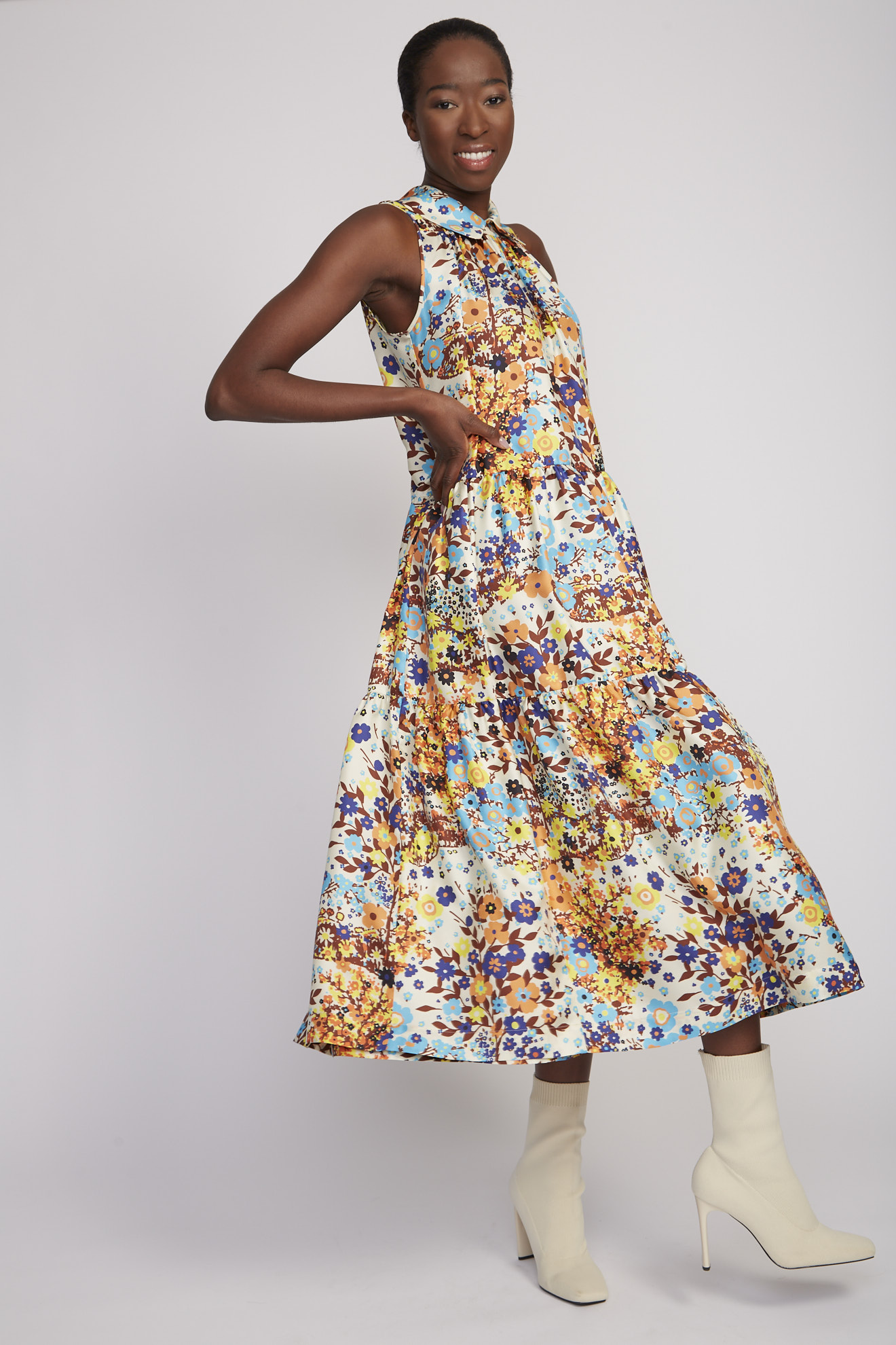 odeeh kleid multi print model style