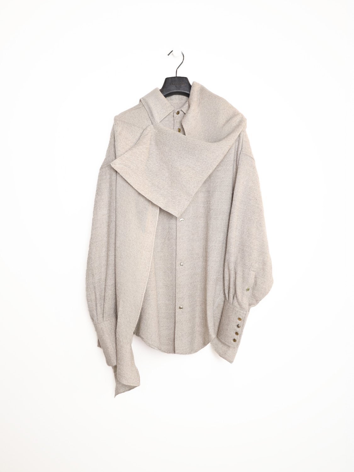 Darkpark Georgia - Hemd mit abnehmbarem Schal  beige XS