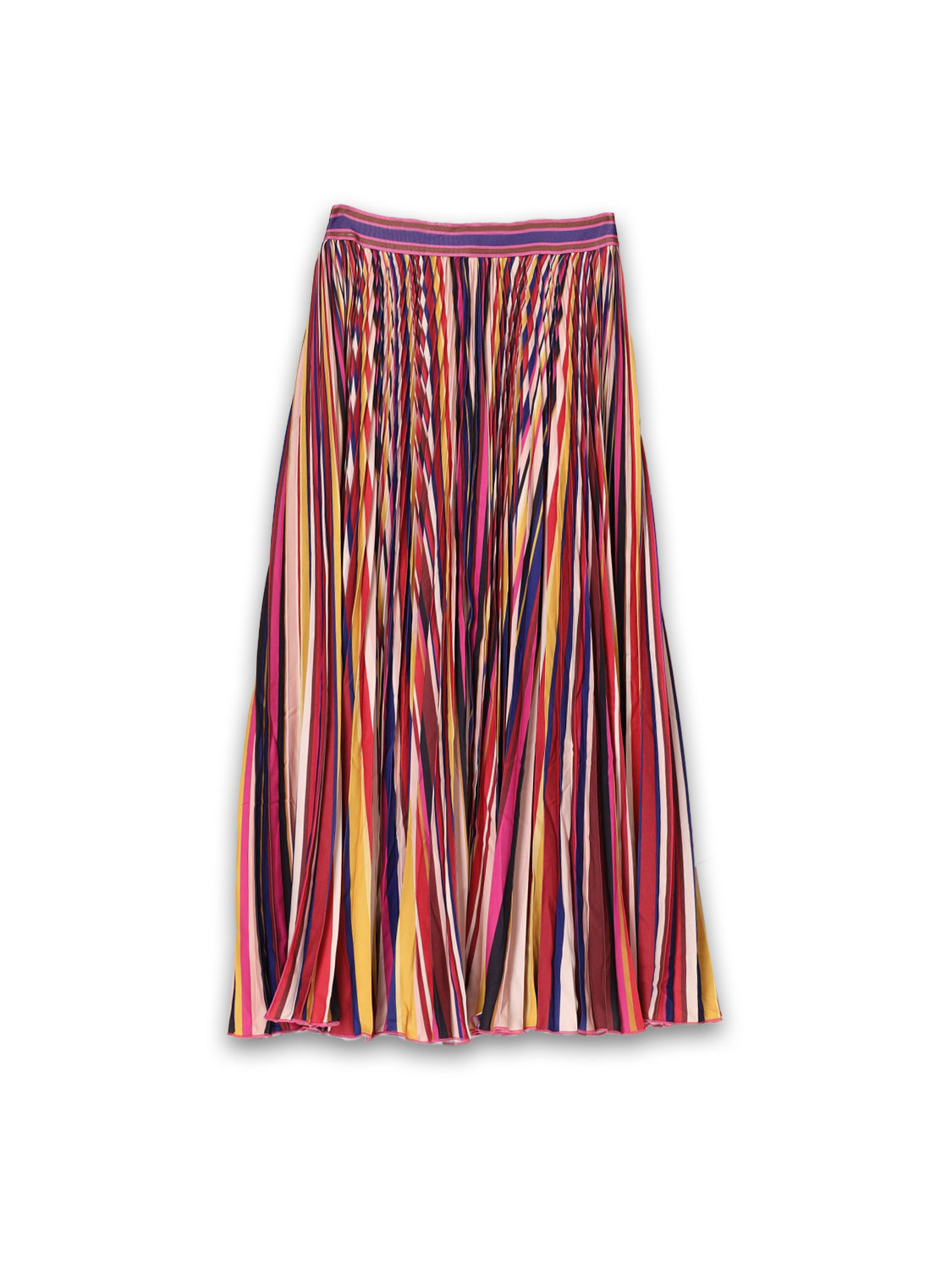 Diagonal pleated maxi skirt 