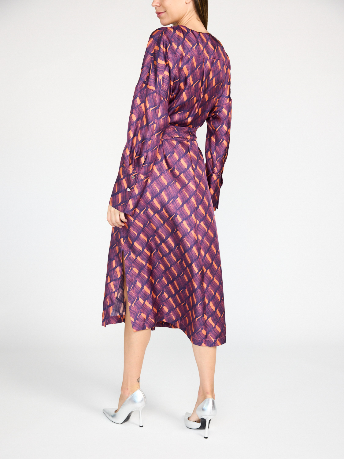 Odeeh Dress made from 100% silk 36 purple Odeeh Dress made from 100% silk 36 purple