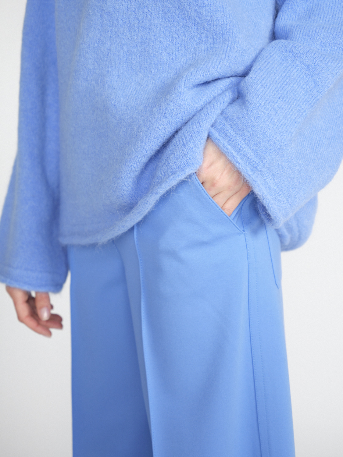Dorothee Schumacher Cozy Comfort - Jersey oversize en mezcla de alpaca  azul XS