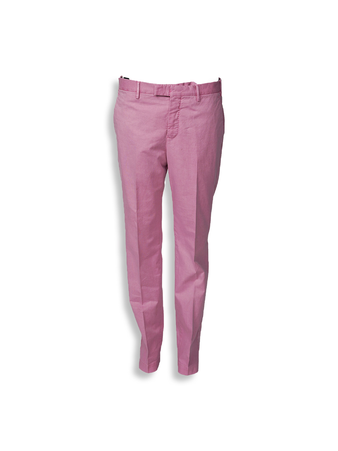 Pantaloni in cotone stile chino con piega