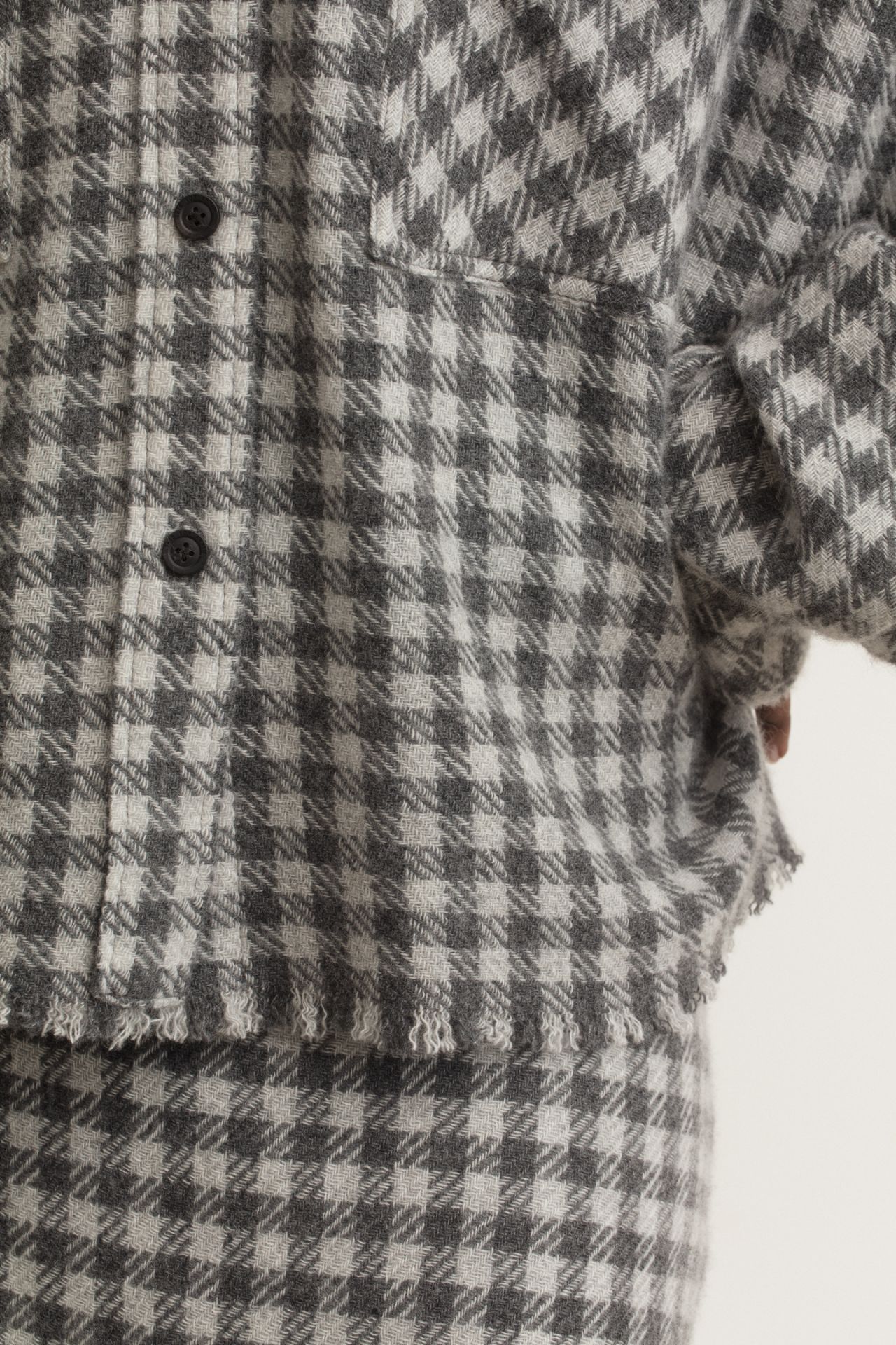 Iris von Arnim Cashmere flannel shirt grey 38