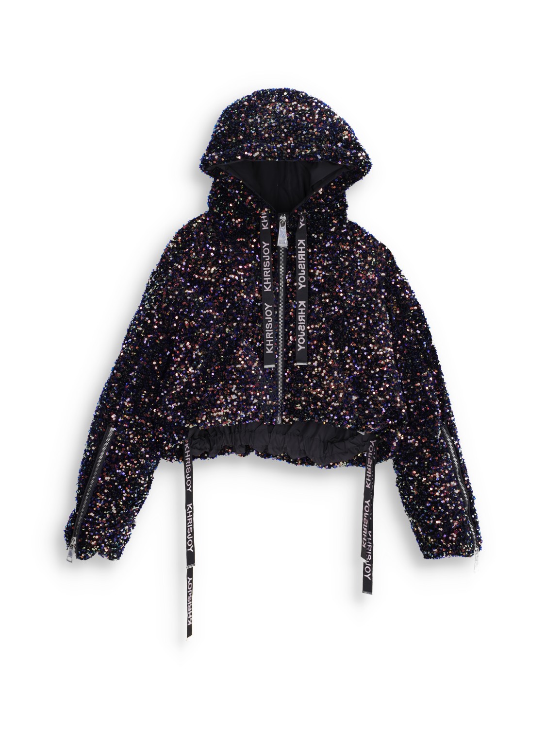 Puff Khris crop Night - Puffer jacket with sequins 