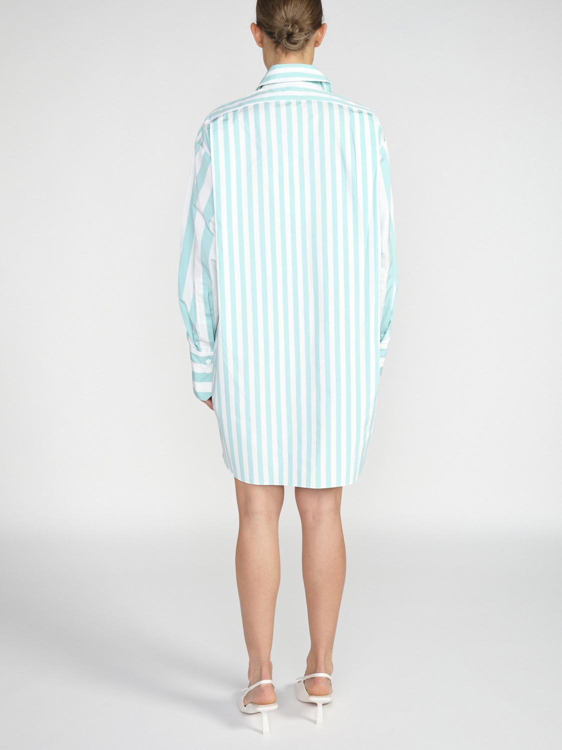 Patou Iconic mini shirt dress – Baumwoll-Minikleid mint 34