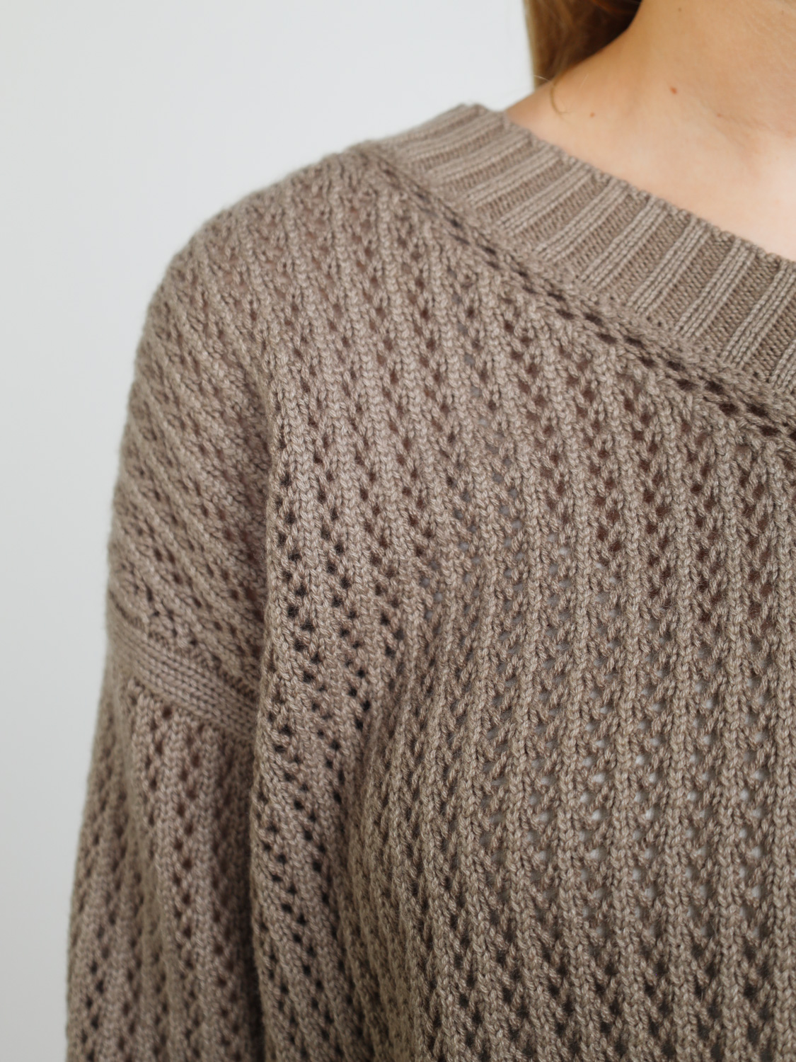 Iris von Arnim Giglia – cashmere sweater with ajour knit brown M Iris von Arnim Giglia – cashmere sweater with ajour knit brown M